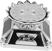 HEATSHAKING Rotating Jewelry Display Stand Automatic Motorized Turntable with LED Lights Elegant Solar Powered Tray for Showcasing Jewelry Cakes and More Any Setting