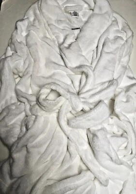 Capelli New York White Belted Kimono Robe shawl collar sleep all night NWT