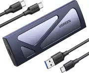 SD Enclosure Adapter 10Gbps USB C 3.2 Gen2 Tool-Free External Enclosure NVMe Rea