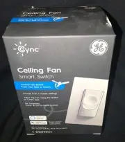 GE Cync Alexa Google Wi-Fi Smart Ceiling Fan Switch Neutral Wire-White- Sealed