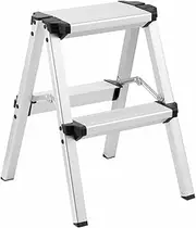 [AUSWAY] 2 Step Folding Ladder Aluminium Collapsible Stool Foldable Portable Stairs Lightweight Household Warehouse Stepladder