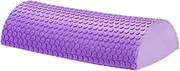 Half Round Foam Roller Eva Back Exercise Shaft Yoga Columns for Deep Tissue Muscle Massage Semi Circular Yoga Column Semi-Shaft Foam Roller Purple