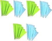 Alipis 3sets Sizes Silicone Icing Piping Bags Baking Accessories Pastry Bag for Cake Cupcake Cookie Candy 8pcs*3