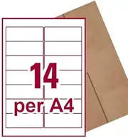 [14 Per Page] A4 Self Adhesive Address Labels Laser Inkjet Print Mailing Stickers Label 99.1 x 38.1mm 40 Sheets 560 Labels