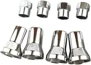 FUNOMOCYA 4Sets Tire Valve Stem Caps Kit with Sleeve Cover Chrome Finish for American Cars Trucks Durable Compatible with Tpms Systems Snap Design
