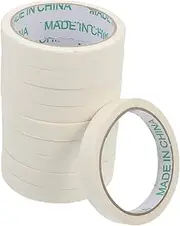 UTHCLO 10pcs Crepe Paper Masking Tape Easy-Tear Adhesive for Painting Car Spraying Highly Adhesive for Projects and Interior Decoration
