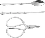 CIYODO Essential Crab Eating Tools Set Fork Spoon Scissors Easy to Use Great for Seafood