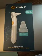 Safety 1st Ear Otoscope, Grey, Soft Led Light, Protective Cap