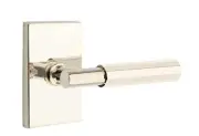 Emtek Select Dummy, Rectangular Rosette, T-Bar Stem, Faceted Handle US14