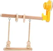 FIXOSHEE Suction Cup Parrot Perch Stand Bird Training Rack for Windows Durable Bird Play Stand for Parrots Conures Budgies More for Indoor Use Interaction