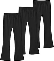 [BOOPH] Girls Flare Leggings Kids High Waist Bell Bottom Pants Casual Cotton Leggings for Teen Girls
