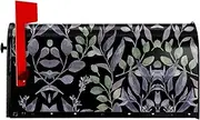 Purple Sage Green Leaves Magnetic Suction Waterproof Letterbox Cover (Consistent On Both Sides) Post Box Cover Decoration