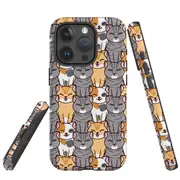 For iPhone 15 Pro Case, Shielding Cover, Seamless Cats
