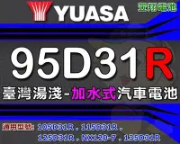 在飛比找Yahoo!奇摩拍賣優惠-☎ 挺苙電池 ►湯淺 免保養YUASA 95D31R 加水式