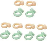 OKUMEYR 3sets Toddler Cutlery Set Boys and Girls Chopsticks Silicone Finger Covers Rings Safe Learning Chopsticks for Babies 4pcs*3 Random Color