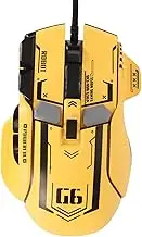 Wired Gaming Mouse, 12800DPI Wired Optical Gamer Mouse with 10 Programmable Buttons, 13 Backlit Modes RGB Gaming Mice, Ergonomic Computer USB Mouse for PC Laptop (Yellow)