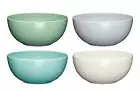 Colourworks Melamine Plastic Bowls, Melamine, Classics colours, Set of 4