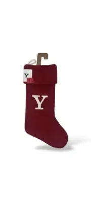 MONOGRAM LETTER "Y” RED/WHITE KNIT XMAS STOCKING 18" Wondershop Target