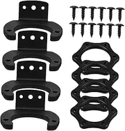 Kisangel 4Sets Microphone Holder with Rolling Rings Wall Mount Hangers for Wireless Microphones Easy Installation with Screws for Ktv and Home Use