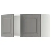METOD wall cabinet with 2 doors, white/Bodbyn grey, 80x37x40 cm