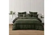 Bianca Avery Forest Green Quilt Cover Sleep Bedding Set