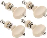 Gatuida 4pcs Ukulele Tuning Keys Tuning Pegs Machine Head Pins String Tuners Plastic Chrome