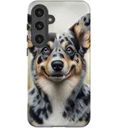 For Samsung Galaxy S24+ Plus Tough Protective Cover, Blue Heeler Corgi Mix