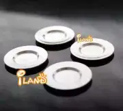 AirAds Dollhouse 1:12 Miniatures Silver Disks Plates Tableware Set 4