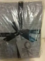 West Elm Belgian Flax Melange Linen F/Q Duvet Cover NWT! Slate Gray Queen