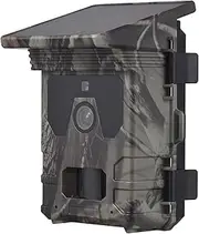 Solar Powered Night Vision Trail Camera 50MP 4K Hunting Cameras 0.3s Trigger Time Trail Camera with 32G Memory Card