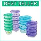 20-Pack Stackable Airtight Food Storage Containers - Clear Meal Prep Solution