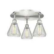 Innovations Lighting 516-3C-10-18 Conesus Flush Conesus 3 Light - Satin Nickel /