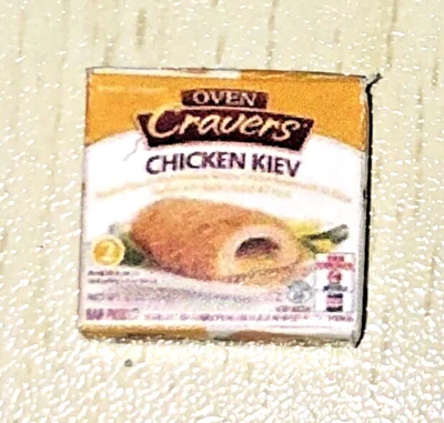 Dollhouse Miniature Frozen Chicken Kiev Box 1:12 Food Groceries