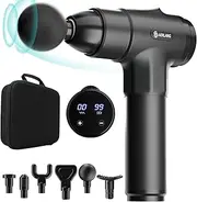 AERLANG Massage Gun, Deep Tissue Massage Gun for Athletes，Percussion Massage Gun with 6 Massages Heads & 20 Speed, Carry Case Gifts for Men