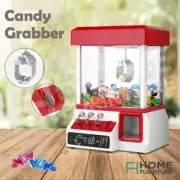 Kids Candy Grabber Machine Children's Vending Arcade Toys w/Sound & Music Red
