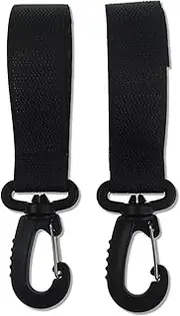 Stroller Carabiner Clip – Heavy Duty Hook Clip, Multi Purpose Gear Hanger | 5.12x3.54x0.16 inches Rotating Hook for Baby Stroller, Large Clip for Travel Bags, Hook Accessory with Diaper Bag