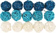 15Pcs Decorative Rattan Balls and Aroma Diffuser Accessories for Bowls and Vases for Home Decor Wedding and Party Decorations