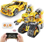 YGNNXRN 2-In-1 Build a Robot Kit,901 Pieces Remote & APP Controlled Robot or ...