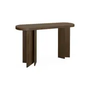 Roshan 1.3m Pill Shape Console Table - Caramel Oak