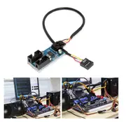 9Pin Extension Cable USB Header Male to Female Splitter Adapter Safe
