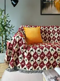 在飛比找樂天市場購物網優惠-美式高級感懶人沙發套罩全包翻新萬能沙發床套全蓋巾四季通用布藝