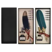 Retro Writing Quill Dip Pen Replaceable Fountain Pen Set for Beginners