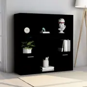 Book Cabinet Black 98x30x98 cm Engineered Wood vidaXL