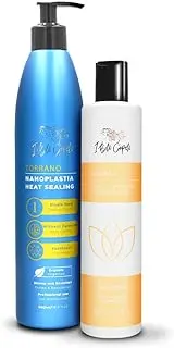 Torrano Keratin Hair Treatment Straightening in 1 Step, Formaldehyde Free-Nanoplastia Para Alisar Cabello 16.9Fl.oz (500ml) + Deep Cleansing Shampoo 10.1 fl.oz (300ml)