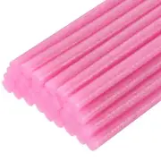 30pcs Mini Hot Glue Gun Sticks 8" x 0.43" for Glue Gun, Glitter Pink