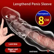 Penis-Extension Extender Sleeve Cock Sheath-Girth-Enhancer Enlarger Male Condom