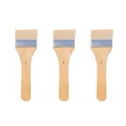3x Jasart Hog Bristle Flat Head Size 6 Art/Craft Paint/Colour Brush Series 713