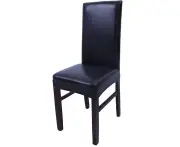 Dining Chair Covers, Solid Pu Leather Waterproof And Oilproof Stretch Dining Chair Cover Slipcover For Home Decorative -blue