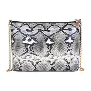 Fashion Snake Skin Women Shoulder Messenger Bags Comfortable Leisure Chic Fashionable Retro PU Leather Chain Pouch