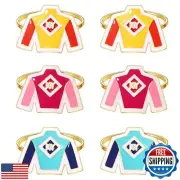 6PCS Kentucky Derby Napkin Rings Set Derby Horseshoe Napkin Ring Enamel Race